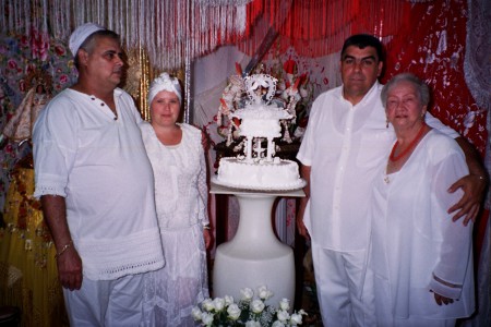 Con nuestros padrinos - Sara y Angel - Miami 2004 